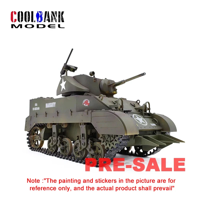 Радиоуправляемый Танк COOLBANK 1/16, масштаб 2,4 ГГц M5A1, модель Стюарта, стиль США, со звуком и фотографией для взрослых мальчиков