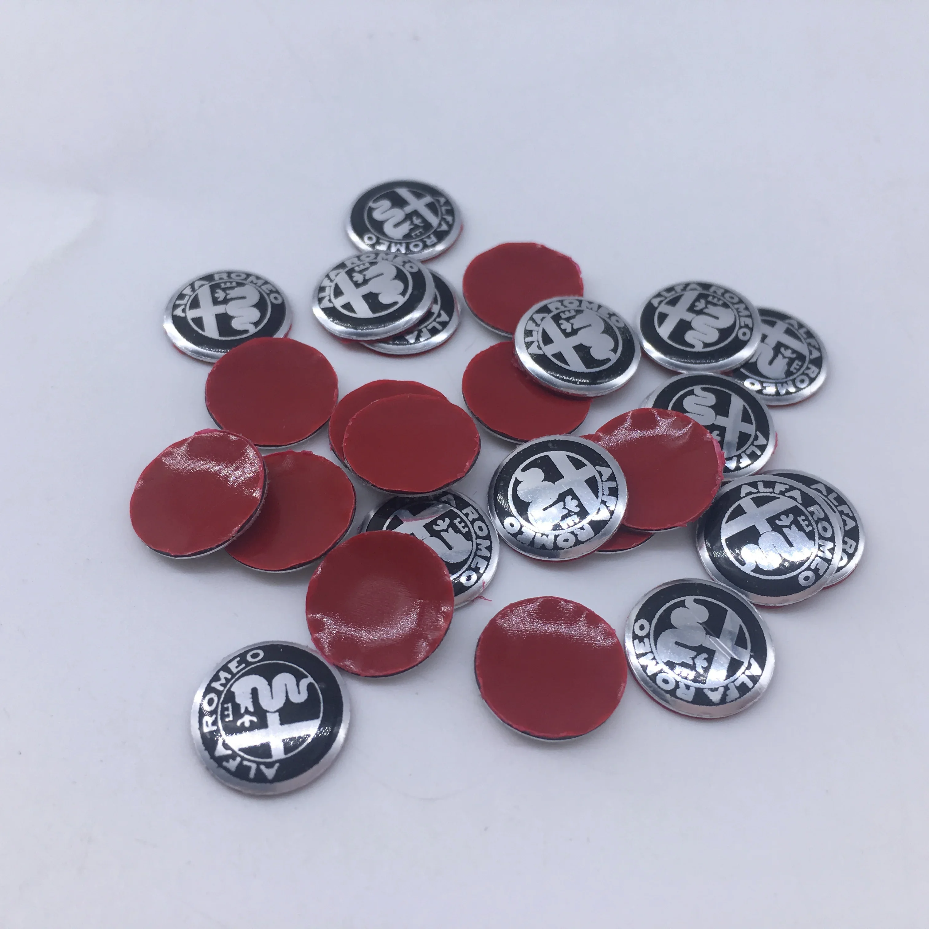 20-Piece Set of Aluminum Car Key Emblem Stickers