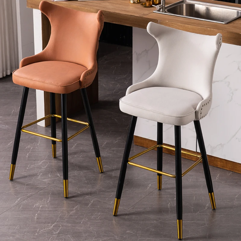 

Design Modern Bar Stool Ergonomic Japanese Barber Island Dining Chair Luxury High Stuhl Sandalye Cadeiras Bar Furniture HD50BY