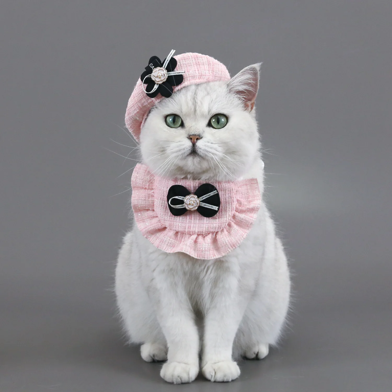 Quality Pet Hat Weaving Small Fragrant Flower Bud Hat Bow Lace Bib Pet Cat Dog Accessories Camellia Set Party Dressing Supplies Quality Pet Hat Weaving Small Fragrant Flower Bud Hat Bow Lace Bib Pet Cat Dog Accessories Camellia Set Party Dressing Supplies
