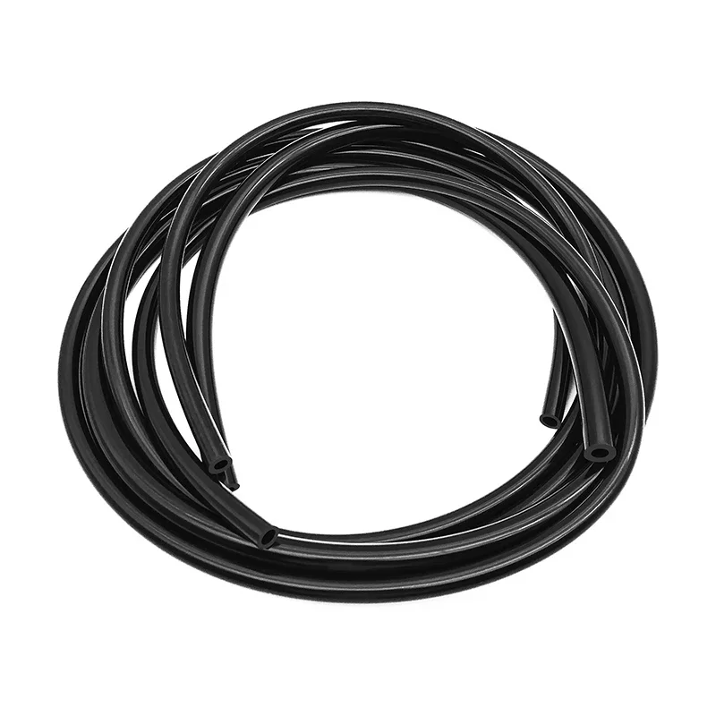 2-Meter Flexible Black Transparent Food-Grade Silicone Rubber Hose - Nontoxic Tubing
