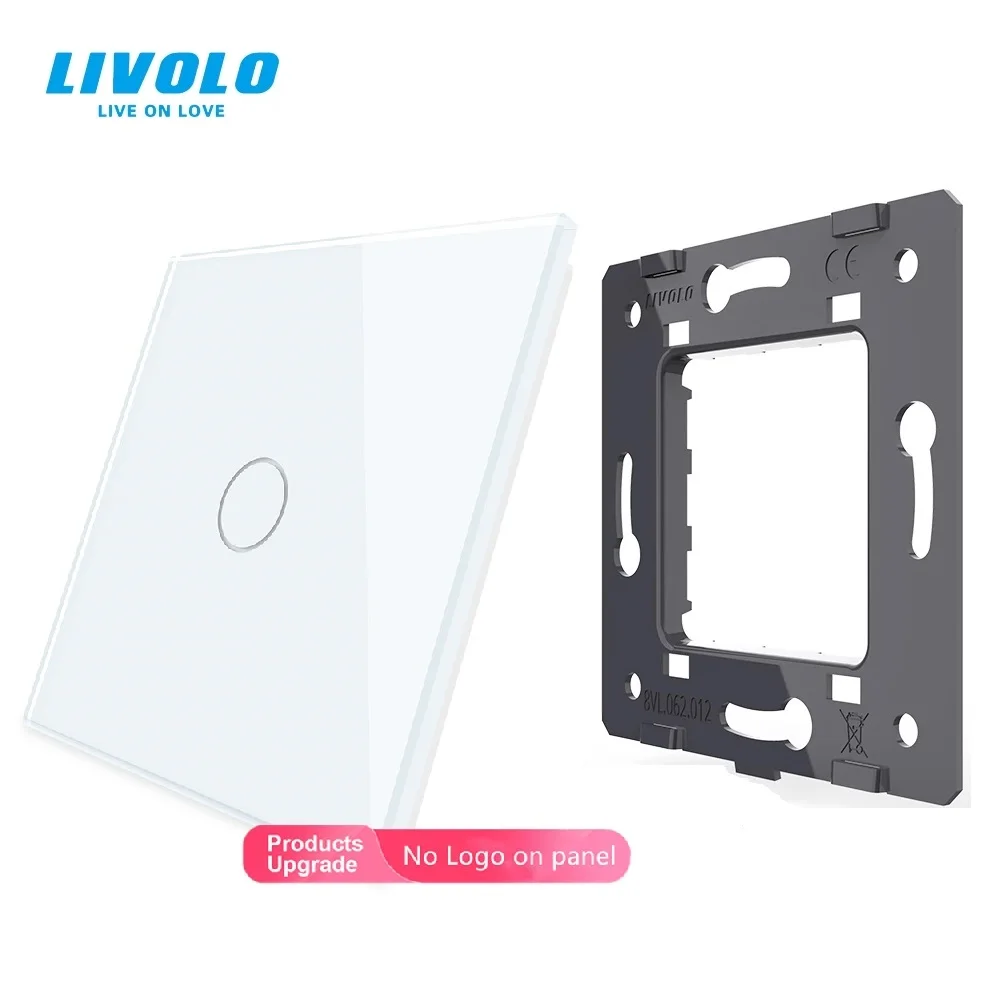Toque Interruptor Livolo-vidro Temperado Placa Única Faça Você Mesmo por si Mesmo Cores 80 mm 80 mm Gang Padrão da ue