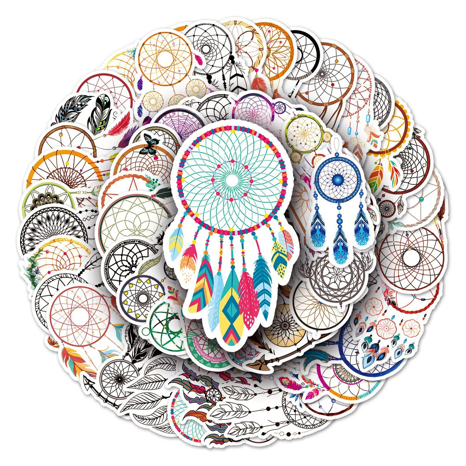 50Pcs Dreamcatcher Cartoon Bagagli Adesivi Graffiti Impermeabili Scooter Computer Tablet Adesivi Gudetama