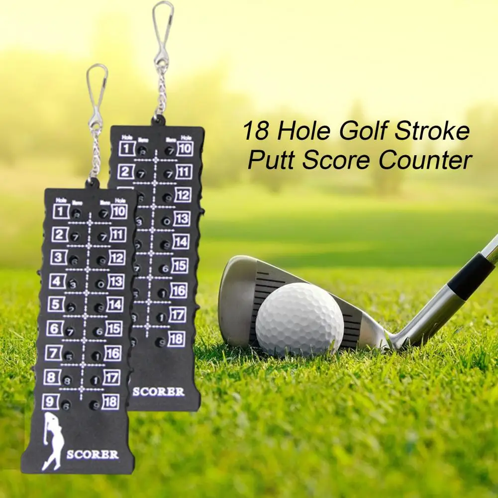 

18 Hole Scoreboard 18 Holes Golf Stroke Putt Score Counter Golf Scoreboard with Key Chain Golf Training Aid Stroke Counter