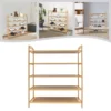 5-tier Bamboo Shoe Rack Multi-tier Shoe Storage Rack Free Standing Shoes Shelf Organizer 2