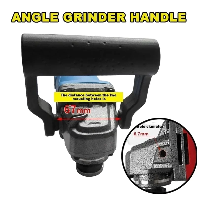 Universal Angle Grinder Auxiliary Handle Shock-absorbing Non-slip M8 Handle for 100Type Angle Grinder Polishing Grinding Machine