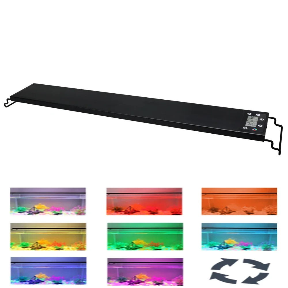 

120cm Aquarium 24/7 Full Spectrum Lighting LED Light Fish Tank Decoration Plant Growth Dimmer Lamp 100V-240V IP68 Waterproof