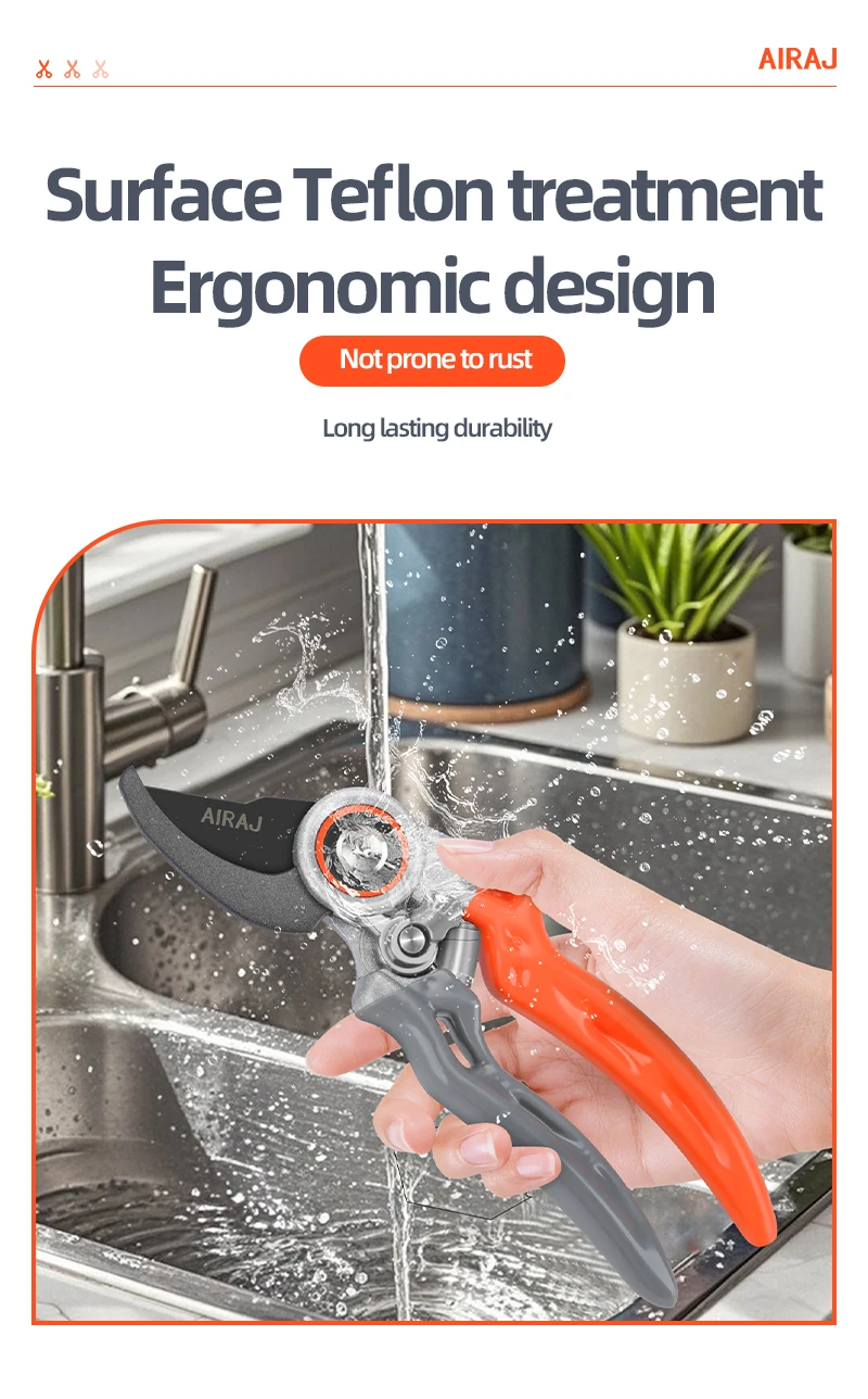 Professional Pruning Shears - Adjustable Multi-Gear Garden Trimmer