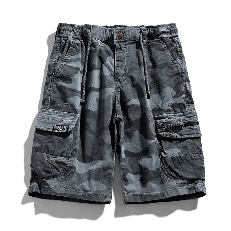CAAYU New Summer Men Cotton Cargo Camouflage Shorts Mens Plus Size Clothing Casual Fashion Jogger Shorts Male Hot Dropshipping