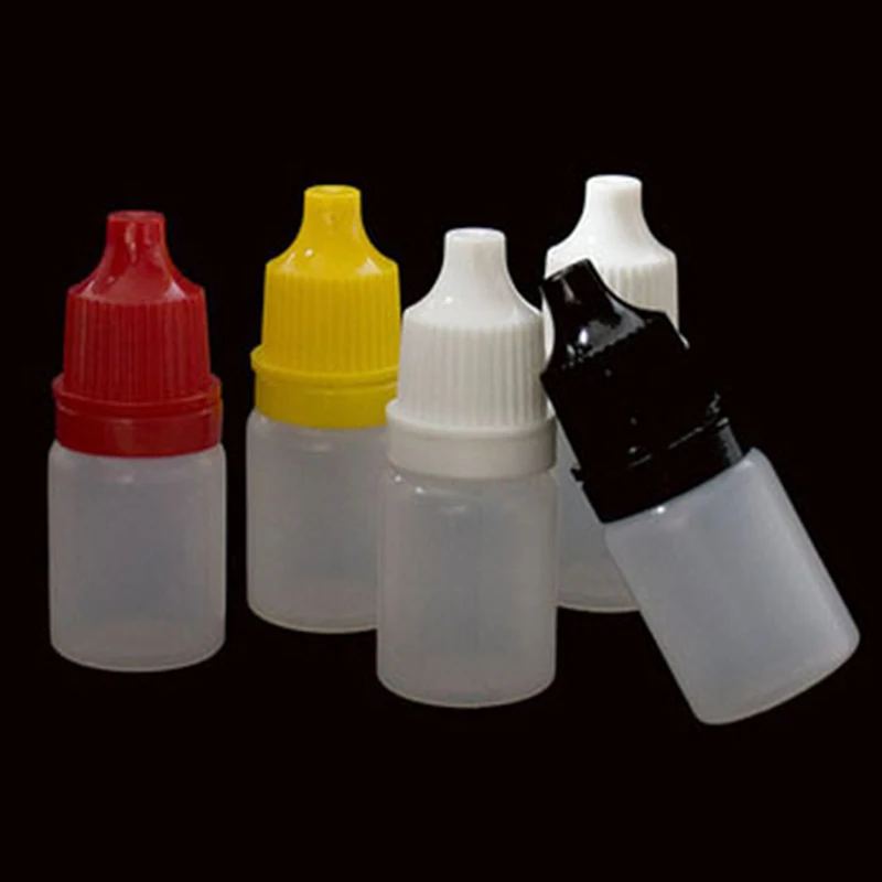 

50Pcs 5ML Portable PET Plastic Empty Dropper Bottle Liquid Eye Clear Water Vial Squeeze Tip Anti-theft Cap Stamping Bottle