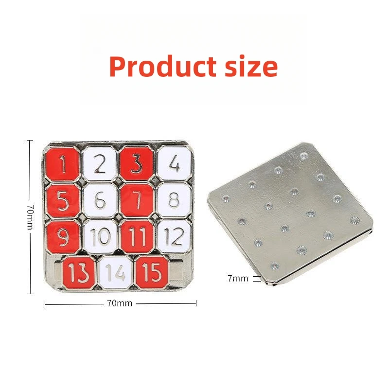Children's Metal Jigsaw Puzzle Toy with Sliding Numbers Stress Reduction Game for School And Kindergarten Kids' Gift Fun toys