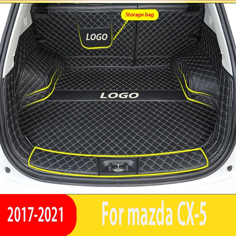 

For mazda CX-5 cx5 cx 5 kf 2017 2018 2019 2020 2021 rear leather torso carpet lining Mud pillow protector