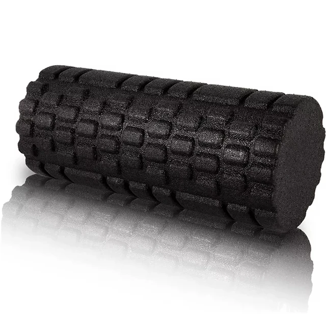 Solid Color Foam Roller With Grooves Massage Point Yoga Roller Pilates Massage Roller Fitness Gym Exercise Relaxing Muscle 33cm 6
