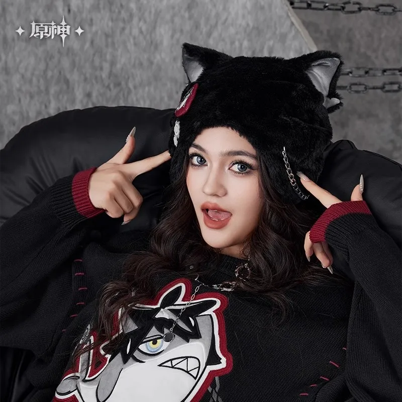 [Genuine] Wriothesley Theme Impression Cartoon Plush Hat miHoYo Game Genshin Impact Cosplay Accessories Polyester Cap Gift