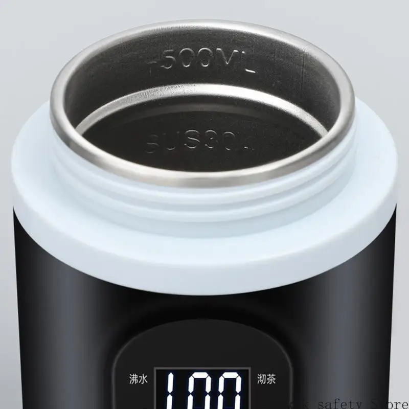 XXFF 500ml 자동차 난방 컵 스테인레스 스틸 전기 자동차 여행 난방 컵 12V 24V