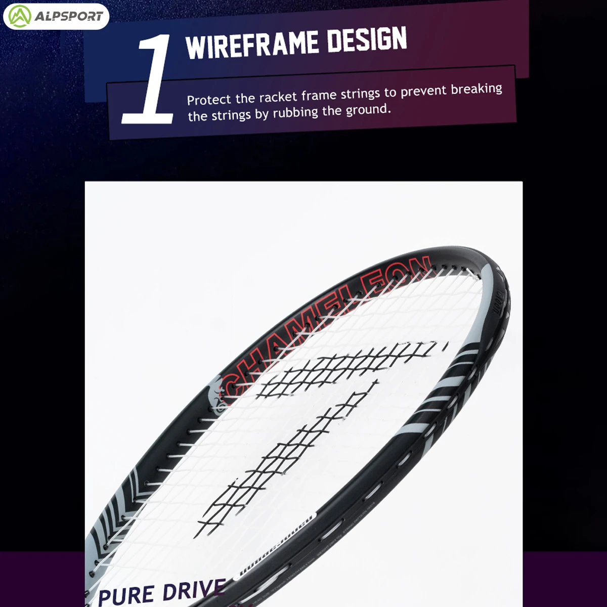 ALP 18k Racket Tennis Racket Carbon Fiber Composite Racket Professional Tennis With Bag Trainer