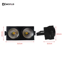 200W Cob 2 Eyes LED Par Cold / Warm White 2IN1 DMX Stage Lighting Voice Control for Party Club Disc Christmas 2X100W Blinder 2