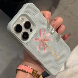 Vibrant Palm Wave Texture Phone Case - Shockproof Soft Back Cover - iPhone 15 Plus (1)