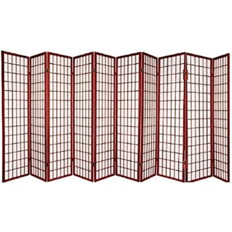 10 Panel Room Divider Square Design - Black 2