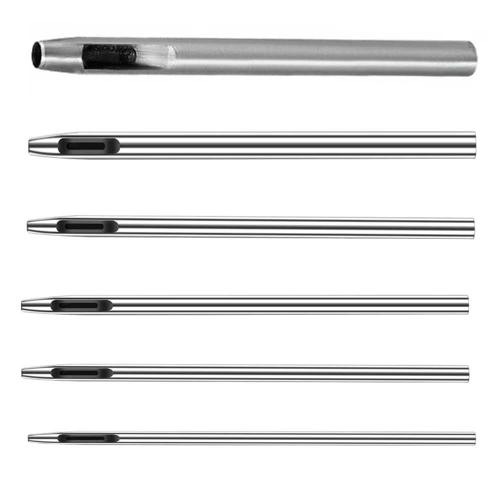 Leather Hole Puncher 6pcs 10-5.0mm Leather Hole Punch Tool Set Round Hole Punch for Leather Belts and Other Projects
