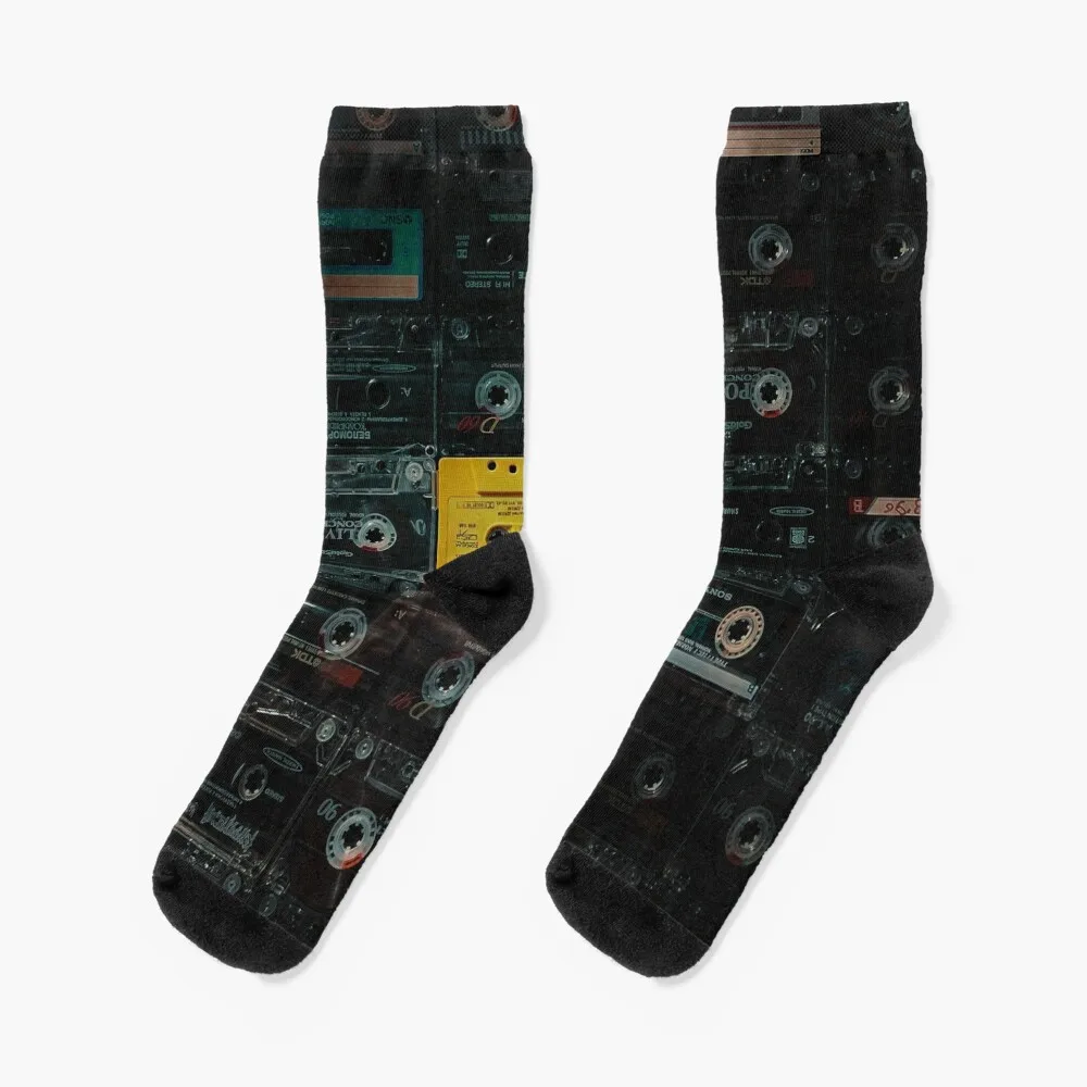 Chaussettes vintage avec cassette pour hommes et femmes, chaussettes Crossfit, marque de créateur