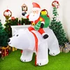 Inflatable Santa Claus Riding Polar Bear 2M Christmas Inflatable Toy Doll Indoor Outdoor Garden Ornament Xmas Decoration 4