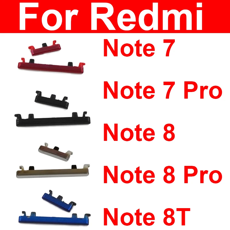 Tasto Laterale Del Volume Di Alimentazione Per Xiaomi Redmi Red Rice Note 7 8 Pro 8T Note 7 8 On/Off Pulsanti Dell'Interruttore Del Volume Di Alimenta