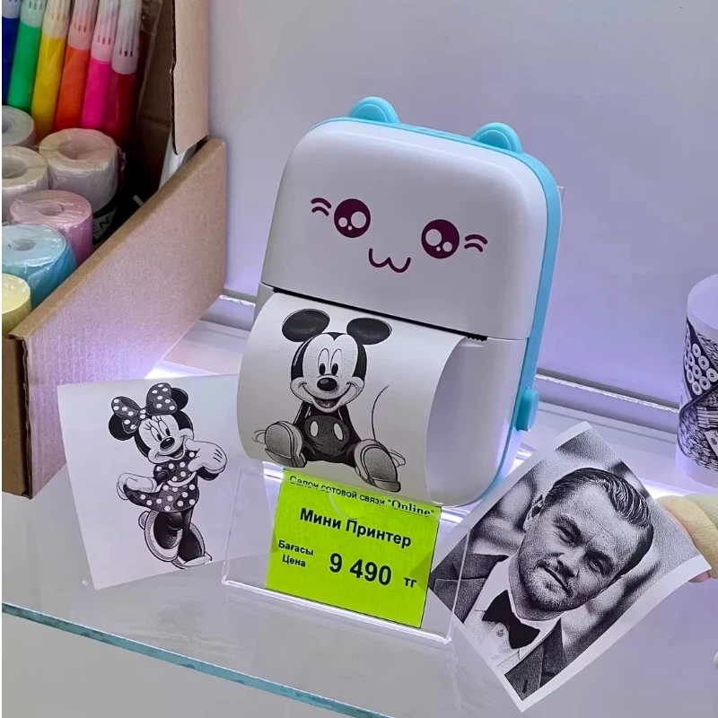 휴대용 미니 열전사 프린터 무선 블루투스 스마트폰과 호환 가능 사진 오류 메모 인쇄 학생용 홈 오피스용