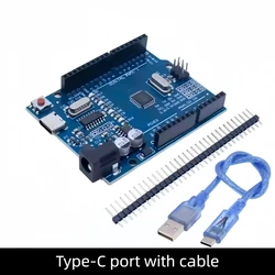 Enhanced Microcontroller Development Board with USB Cable - 16MHz SMD Chip (R3 TYPEC - Cable)