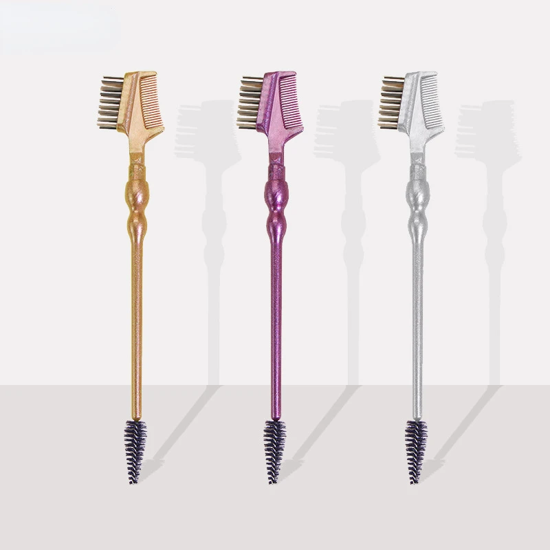 Single doubleheaded eyebrow comb Spiral eyelash comb and eyebrow brush