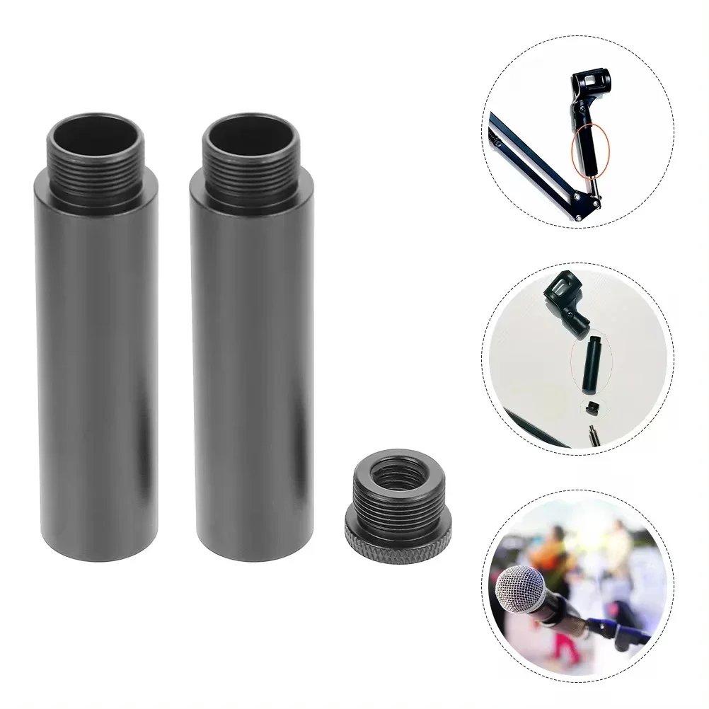 Threaded Mic Stand Extension Screw Boom Tubes Microphone Extension Rod for Desk Stand Arm Bracket Mount Screw