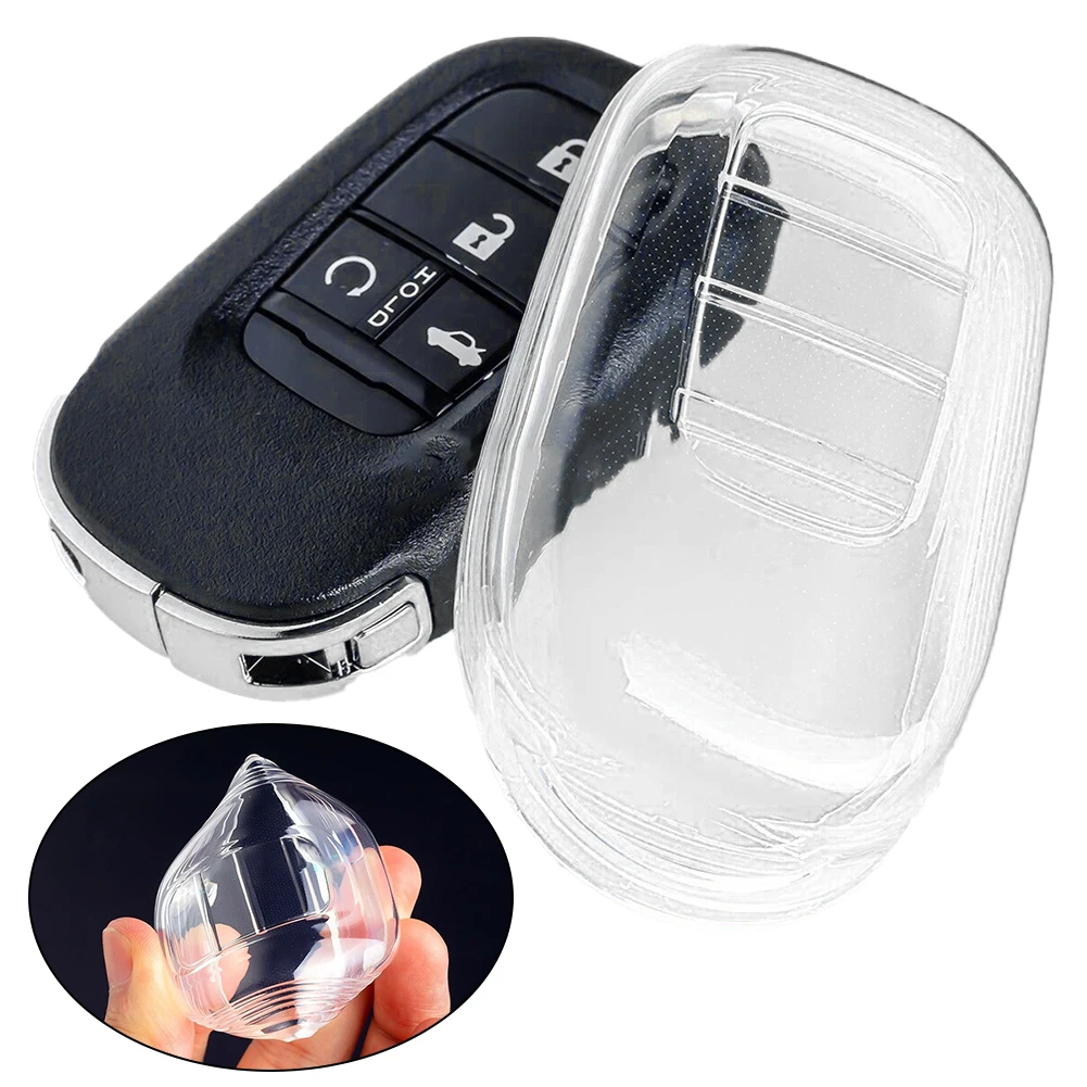 Funda de TPU transparente para llave de coche, carcasa para Honda, Civic 11, Accord, CR-V, HR-V, piloto