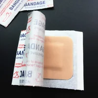 50pcs/set Square Shape Band Aid First Aid Skin Patches Hemostatic  Strips Breathable Adhesive Bandages Woundplast 1