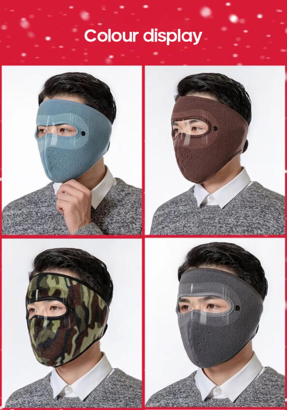 Keep Warm Cycling Riding Windproof Mask Outdoor Sports Ski Winter Climbing Windproof Mask Neck Anti-wind Face Cover Masks 3