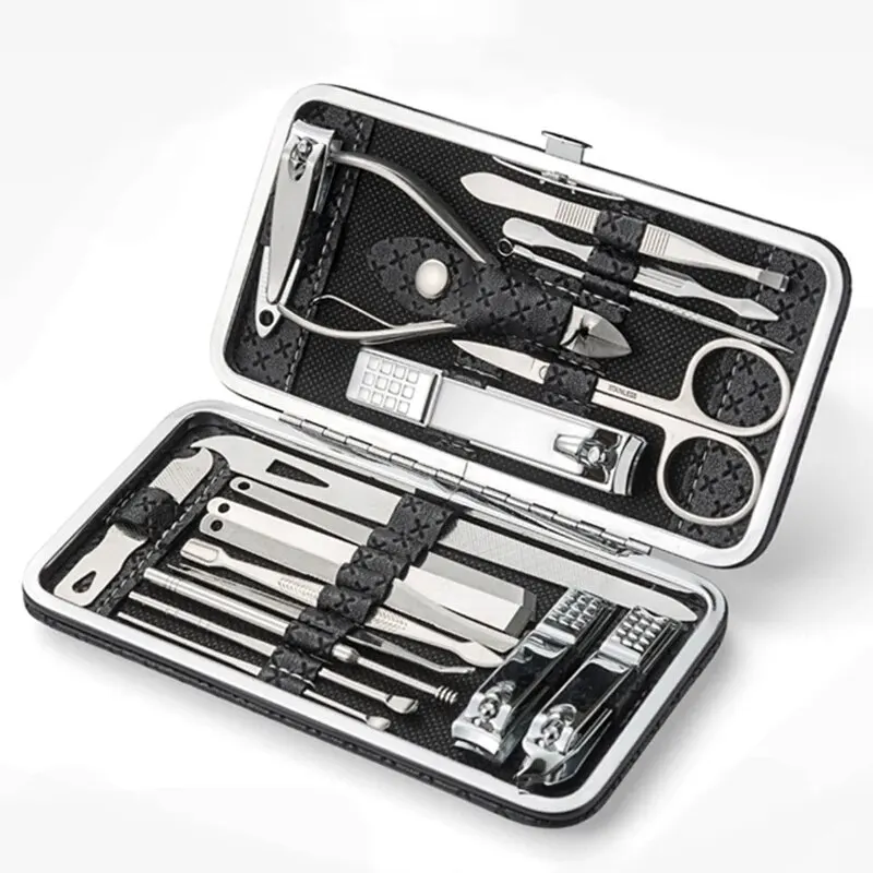 Nail Cutter Set Stainless Steel Nail Clippers Set Grooming Tool With Portable Case Manicure Art Tool Nails Cut
