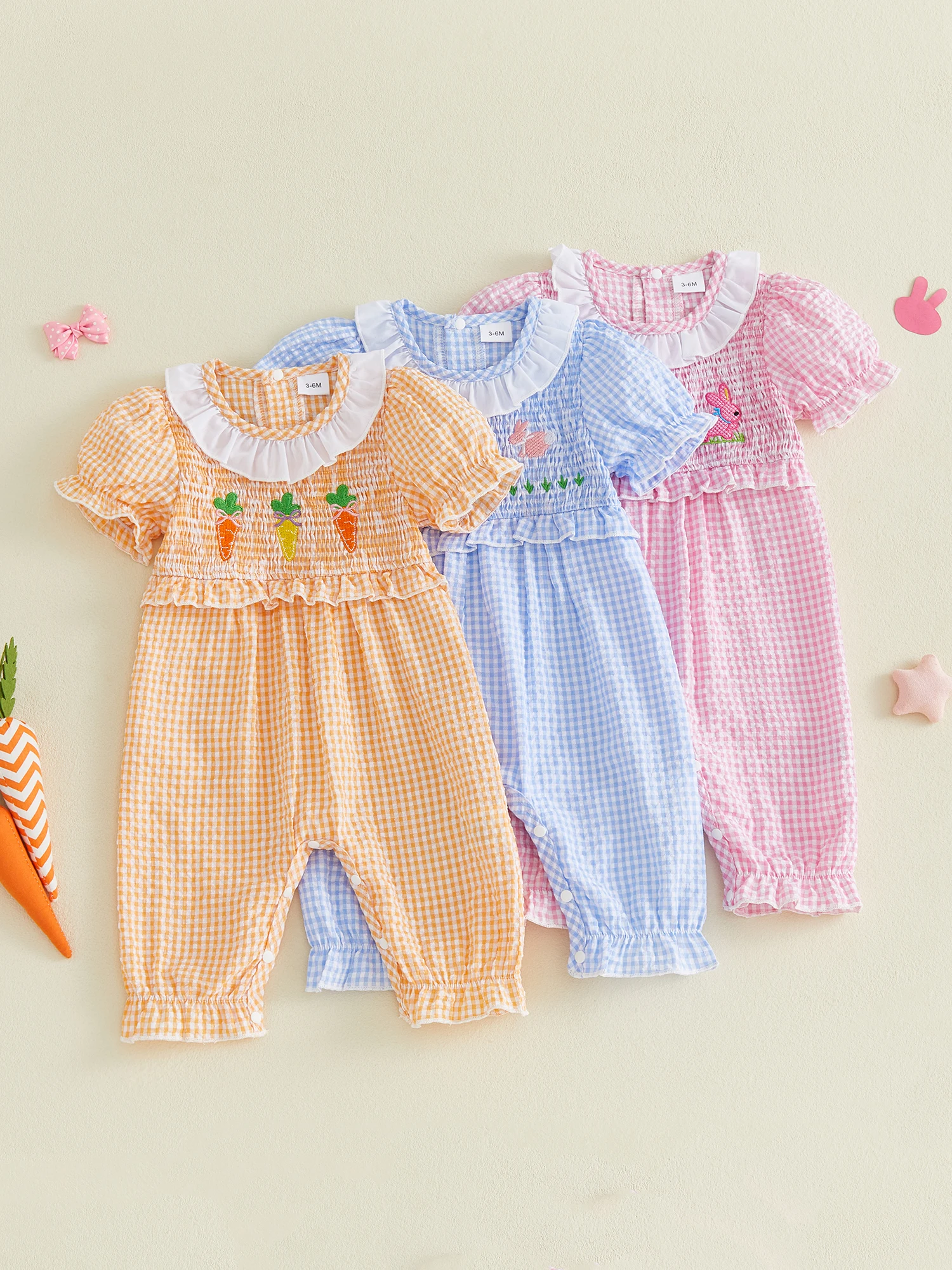 Girls Floral Ruffle Romper 1