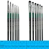 Artist Paint Brush Set of 12 Round and Filbert/Flat/Angle Brushes for Watercolor Acrylic Gouache Oil and Tempera Painting 2