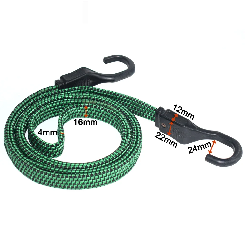 Strong Elastic Cord Rope Tie Down Belt Cargo Luggage Lashing Straps Fix For Motorcycle Bike SUV Car Roof Cargo Outdoor Camping