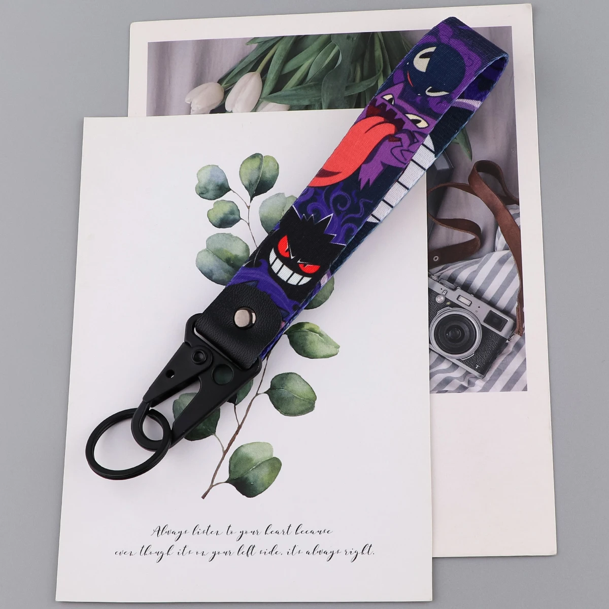 Adorable Gengar Keychain Lanyard - Fashion Jewelry Accessory Gift