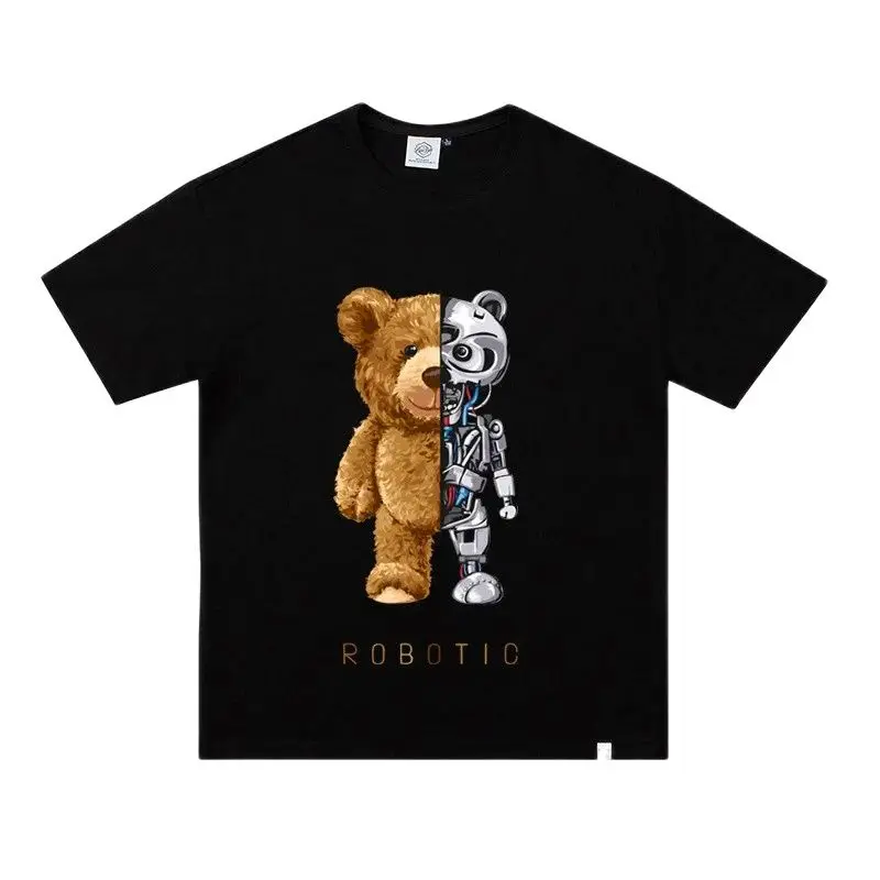 

Large size short-sleeved T-shirt boys summer trend of Korean version of the hundred body shirts tide cotton casual half-sleeved