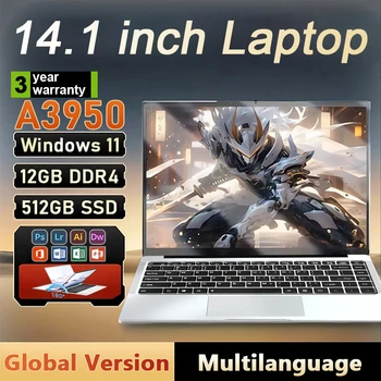 14.1" Intel Atom x7 A395012GB RAM 1TB 2TB SSD Windows 11 Notebook Office Learn Recreation Entertainment Portable Laptops 1