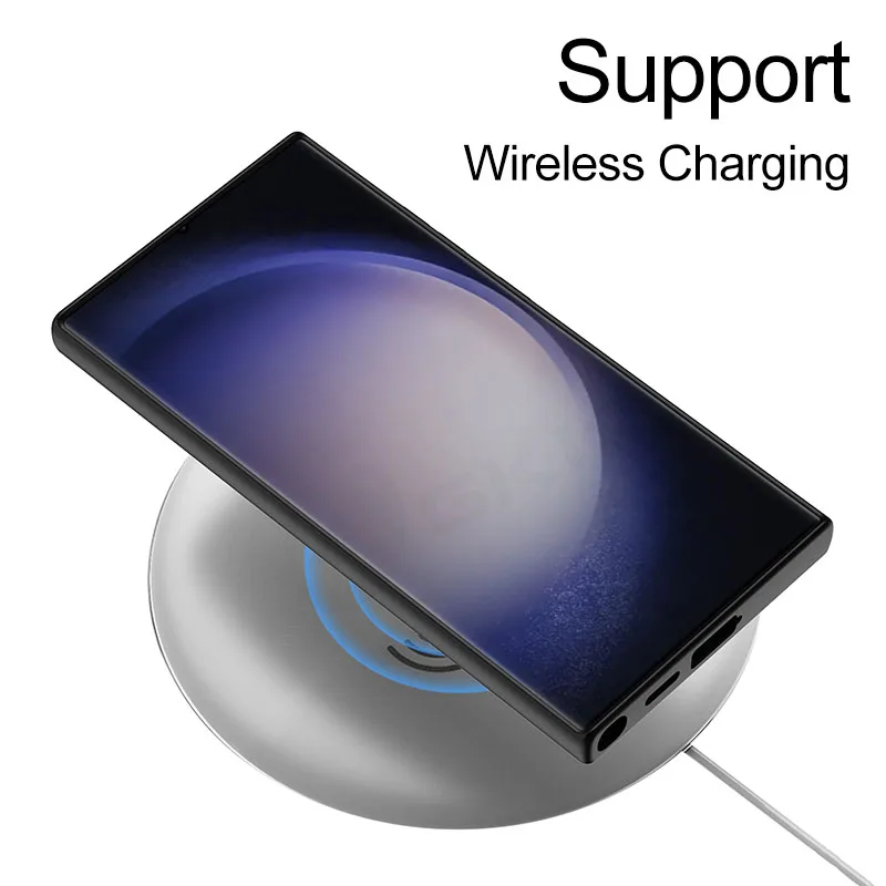 GKK Original Case For Samsung Galaxy S24 Ultra PU Leather Soft Case With Film Protection Flip Stand Cover For Galaxy S24 Ultra