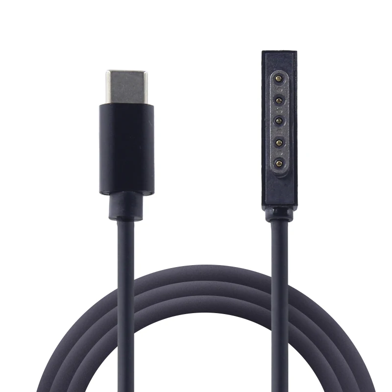 Power Adapter Power Charger 1.5m USB-C Type C Power Supply PD Charger Adapter 3A Fast Charging Cable 65W Type-C Cord for Microsoft Surface Pro 1/ 2 Tablet