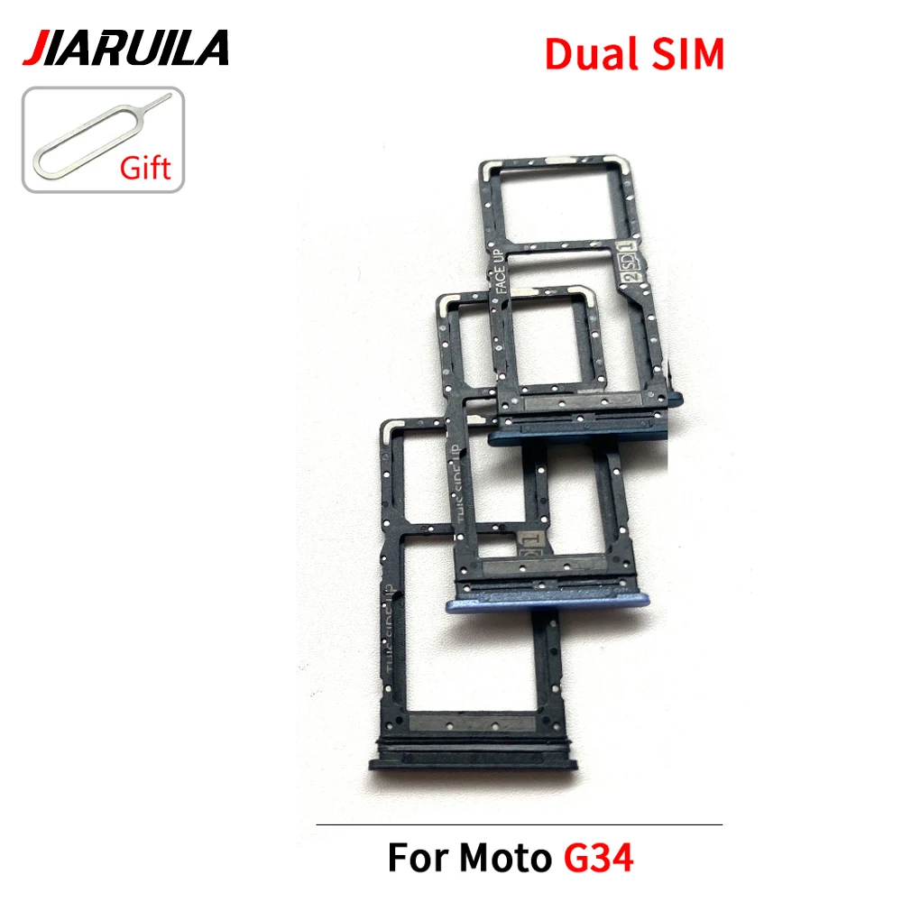 모토 G10 G20 G30 G50 G60 G60S G100 G200 G31 G32 G34 G35 G41 G42 G54 G75용 SIM 카드 칩 슬롯 트레이 홀더 수리 부품 10개