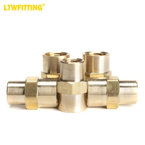 LTWFITTING Brass Pipe Fitting 1/4-Inch x 1/8-Inch Female NPT Reducing Coupling Water Boat(Pack of 5)