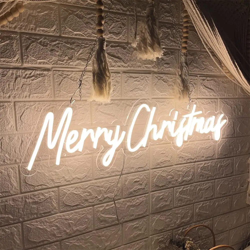 Merry Christmas LED Neon Sign Christmas Decoration Light Neon Lights USB House Home Living Room Shop Store Bar Party Wall Decor