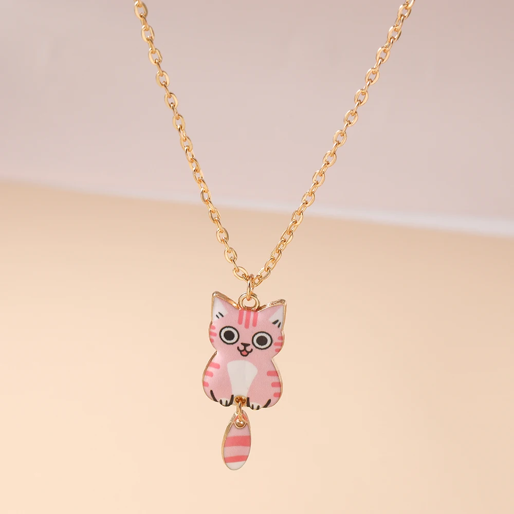 Aihua Niedliche Katzen-Ohrringe Emaille Welpen-Punkt-Katzen-Hängeohrringe für Frauen Mädchen Kinder Geburtstagsparty Schmuck Geschenke – Detail 17