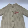 Personalized Solid Knitting Cotton Long Sleeve Outfit Toddler Baby Boys Girl Romper Spring Autumn Newborn Baby Girls Jumpsuit 4