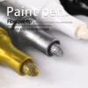Metallic Paint Marker Pens with Ink Set Gold Silver White Permanent 2mm Art Markers for Manga Crafts Scrapbooking Art Supplies 5