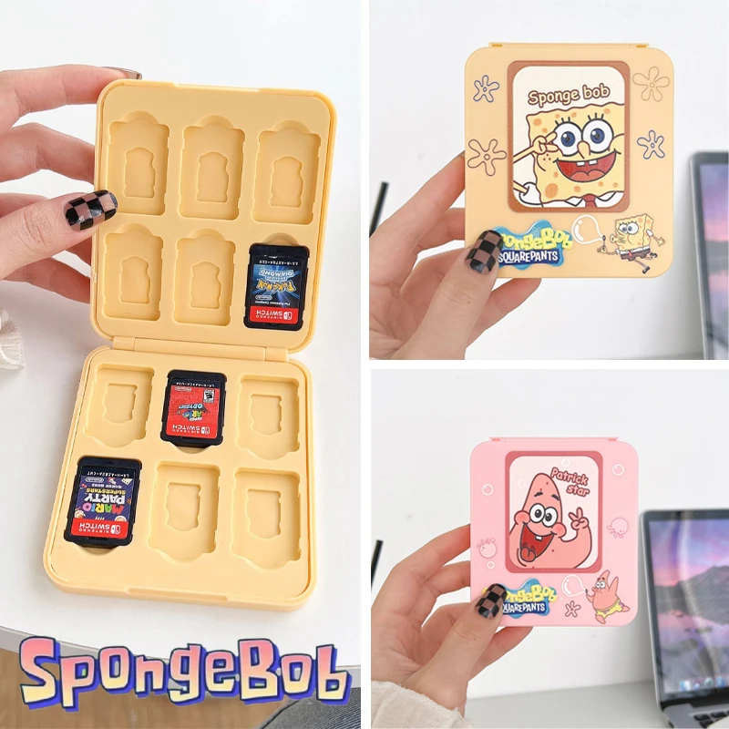 12 In 1 Spongebob Patrick Star Game Card Storage Box Per Nintendo Switch Hard Magnetic Shell Anti-Drop Accessori Protettivi